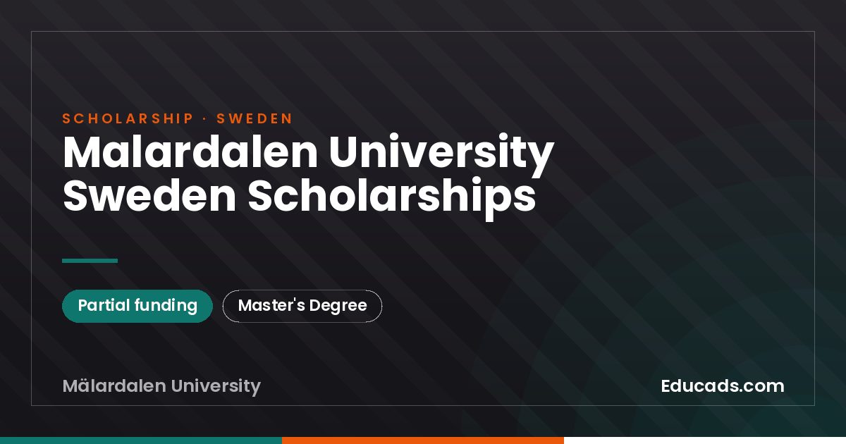 Malardalen University Sweden Scholarships scholarship