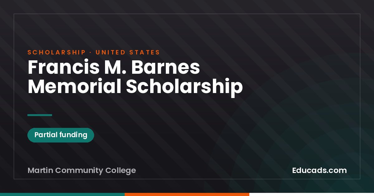 Francis M. Barnes Memorial Scholarship scholarship