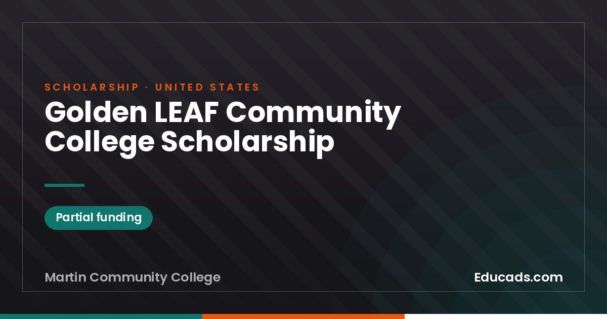Golden LEAF Community College Scholarship scholarship
