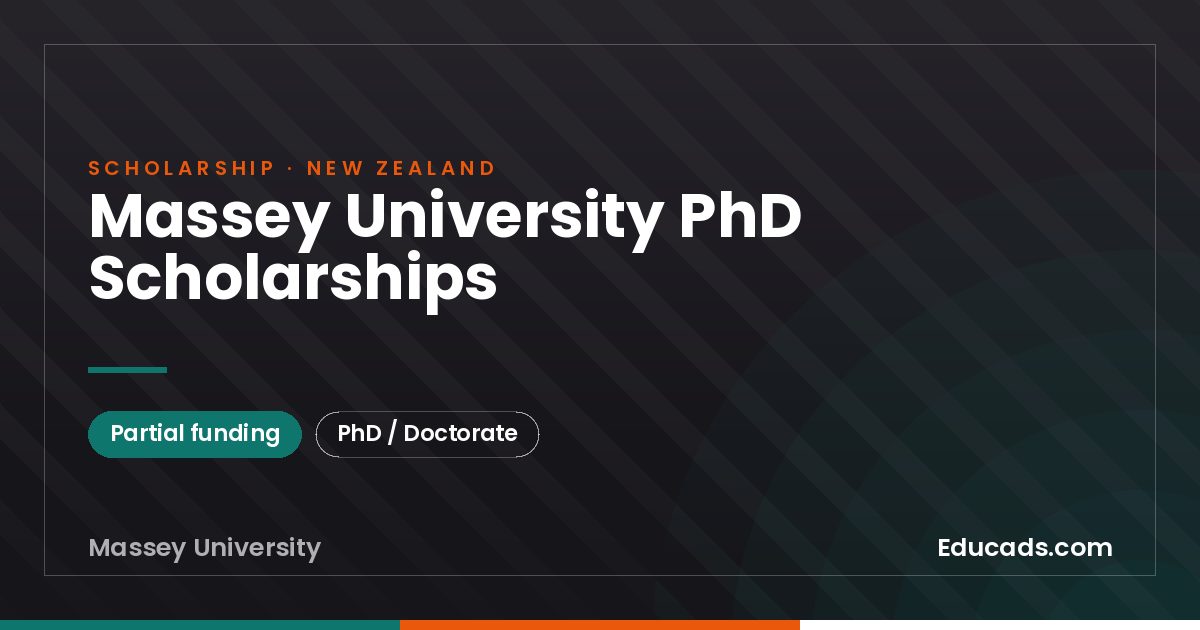 Massey University PhD Scholarships scholarship