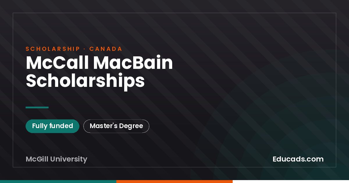 McCall MacBain Scholarships scholarship
