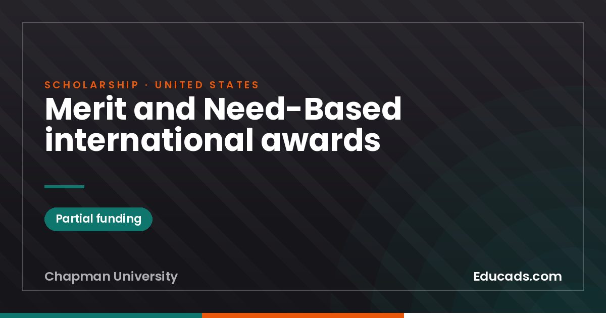 Merit and Need-Based international awards scholarship