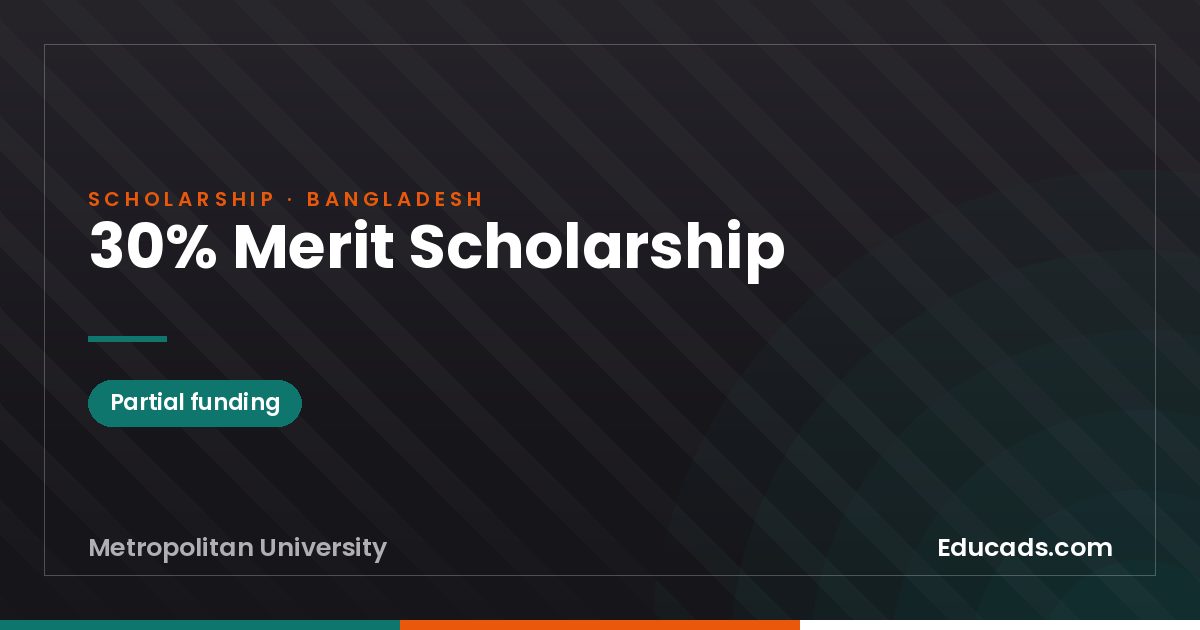30% Merit Scholarship scholarship