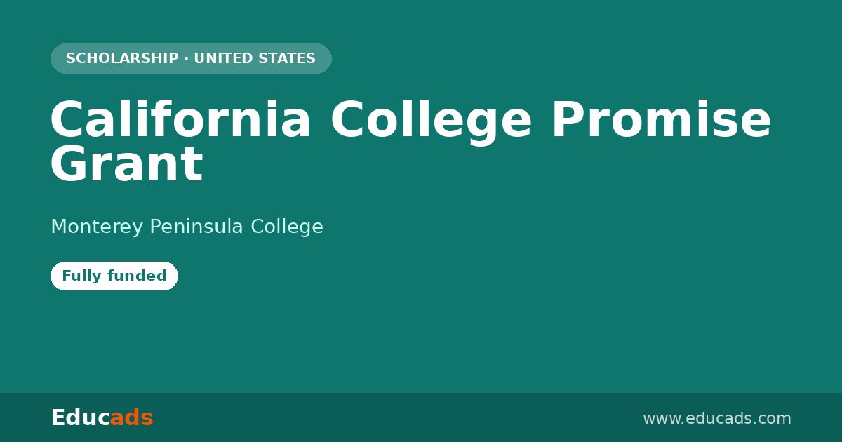 California College Promise Grant scholarship