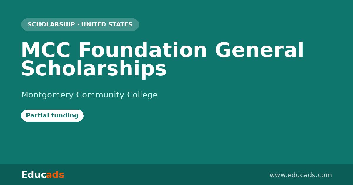 MCC Foundation General Scholarships scholarship