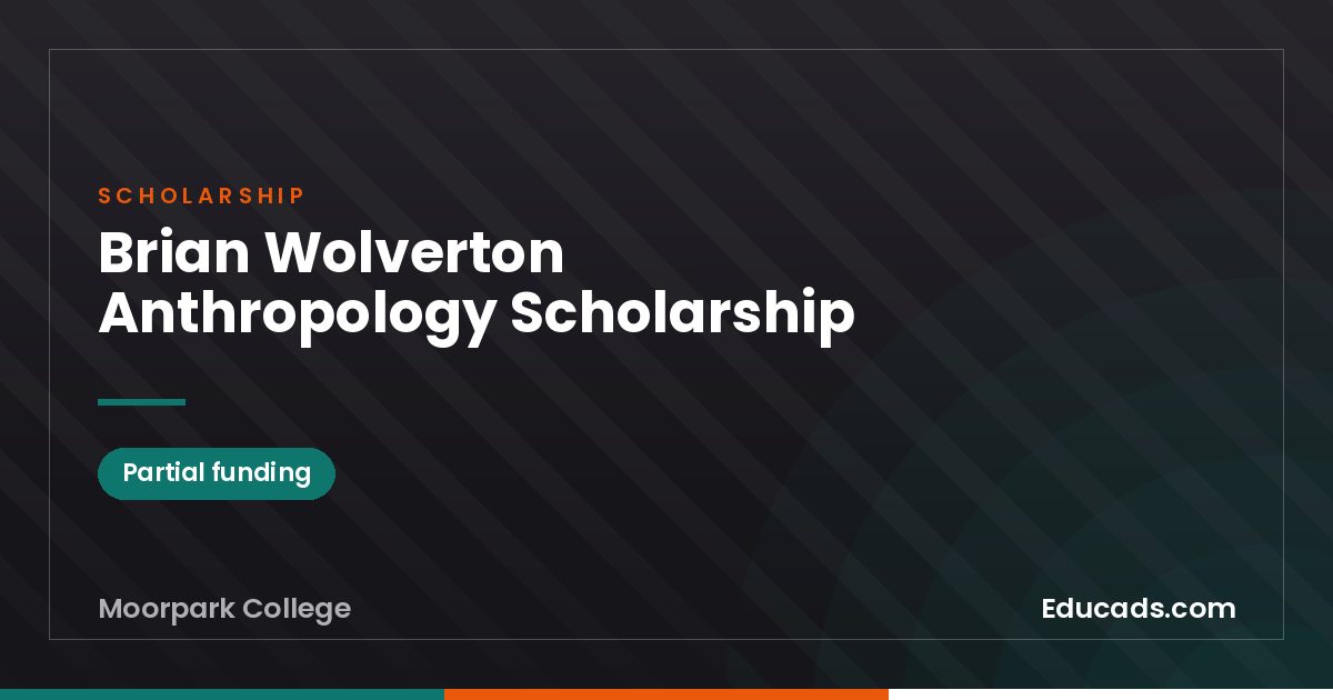 Brian Wolverton Anthropology Scholarship scholarship