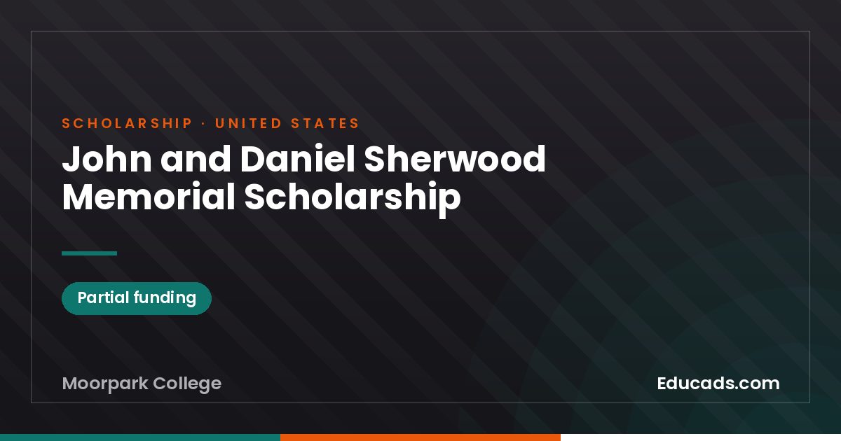 John and Daniel Sherwood Memorial Scholarship scholarship