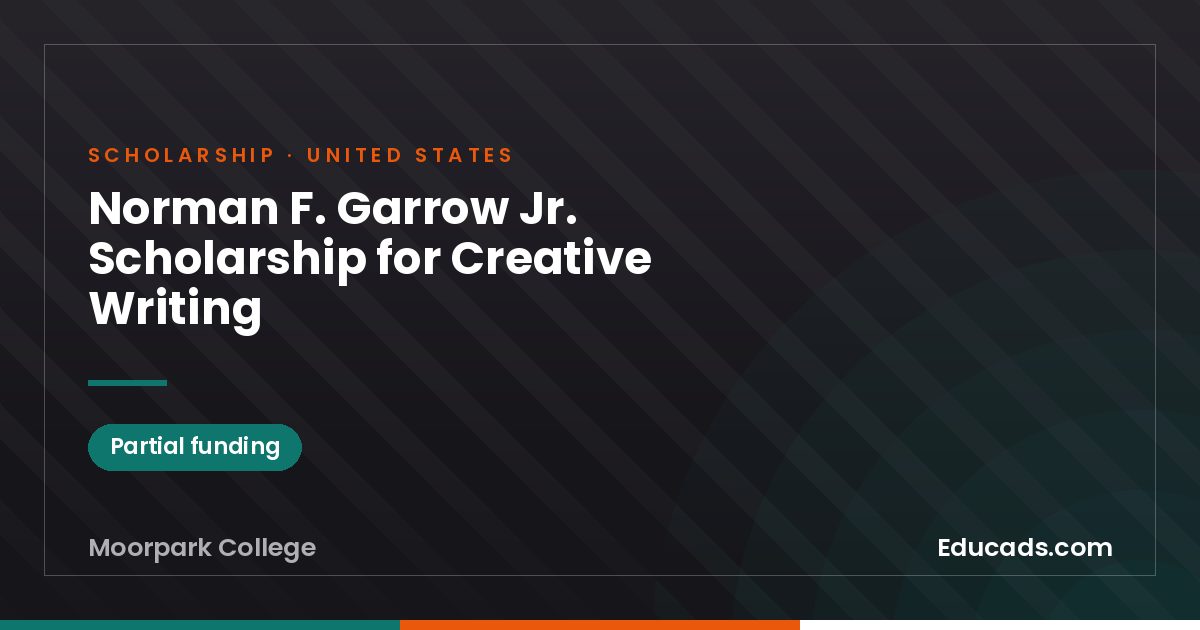 Norman F. Garrow Jr. Scholarship for Creative Writing scholarship