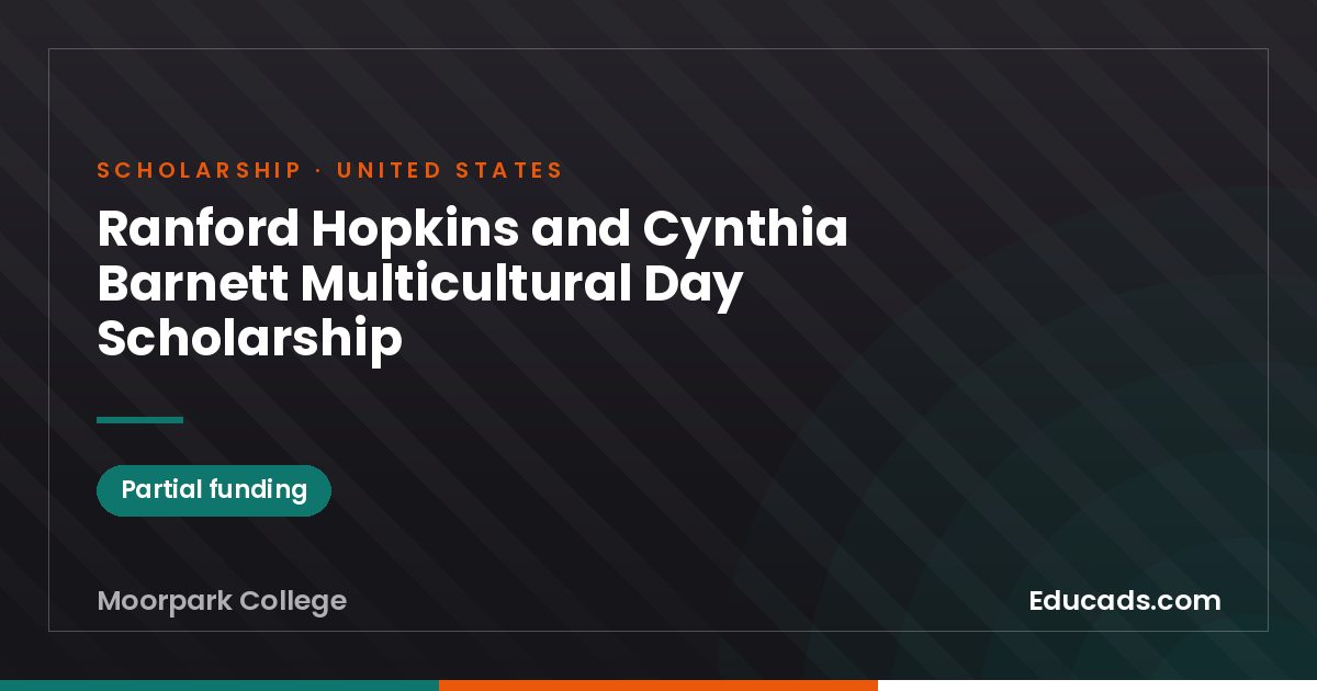 Ranford Hopkins and Cynthia Barnett Multicultural Day Scholarship scholarship