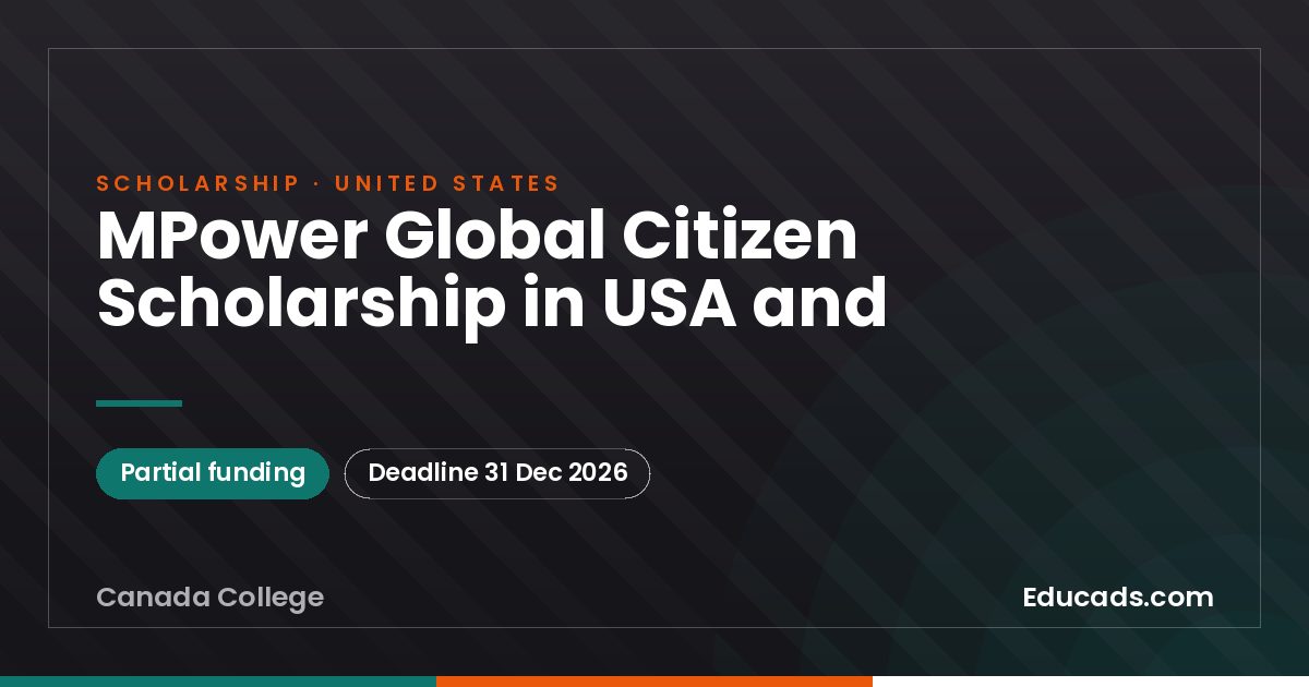 MPower Global Citizen Scholarship in USA and scholarship