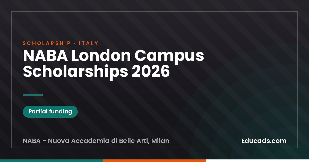 NABA London Campus Scholarships 2026 scholarship