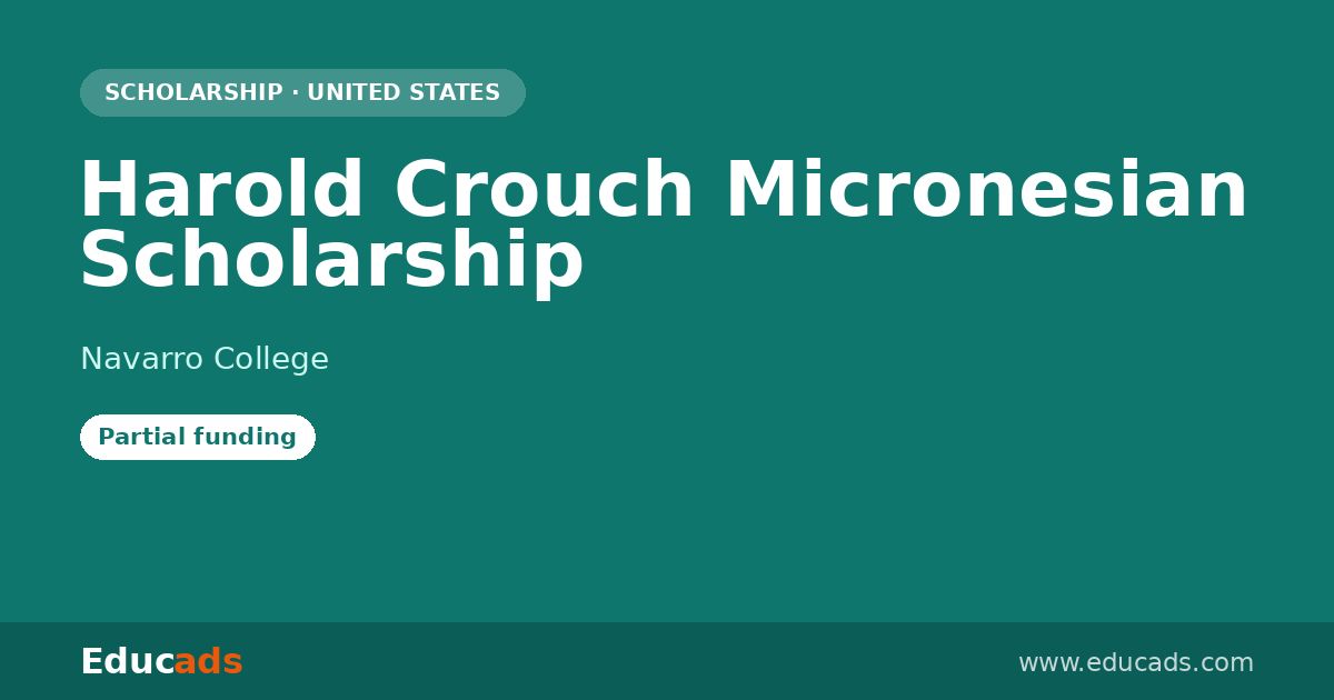 Harold Crouch Micronesian Scholarship scholarship