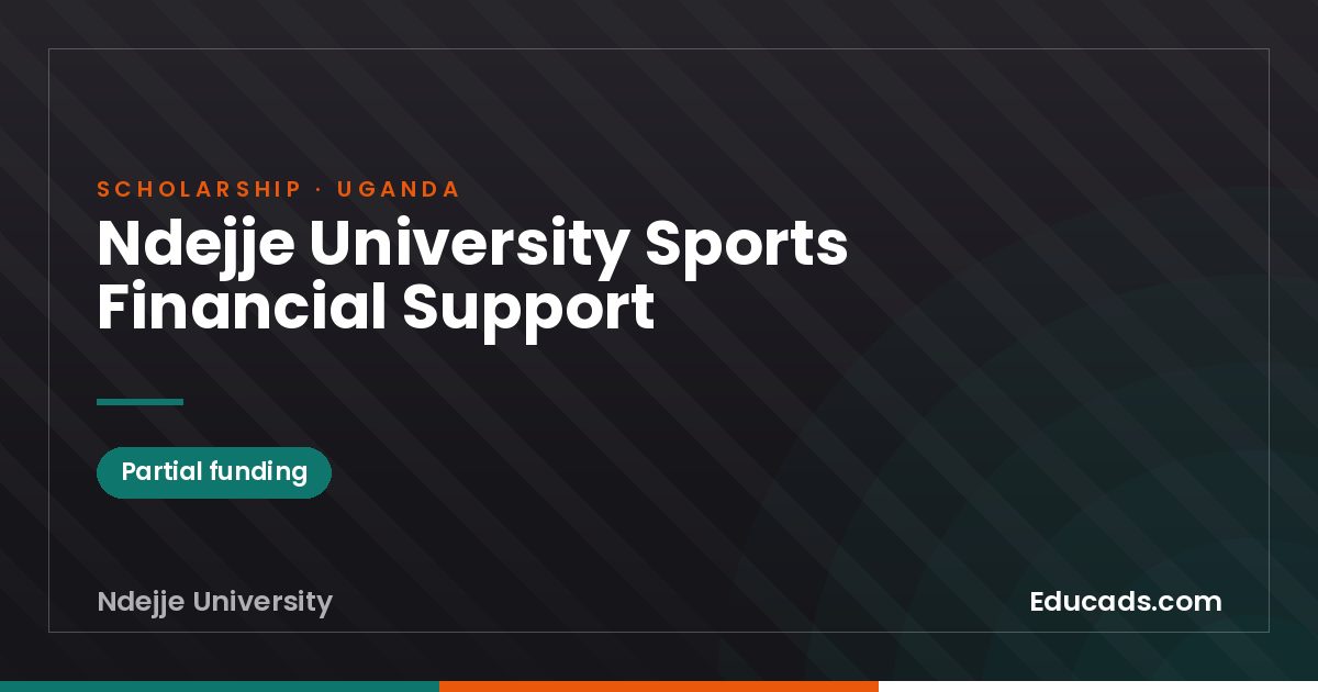 Ndejje University Sports Financial Support scholarship