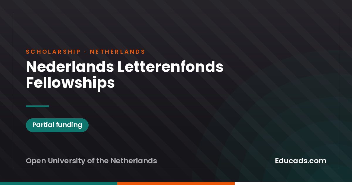 Nederlands Letterenfonds Fellowships scholarship