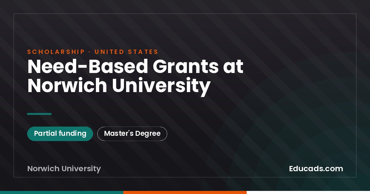 Need-Based Grants at Norwich University scholarship
