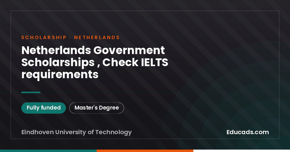 Netherlands Government Scholarships , Check IELTS requirements scholarship