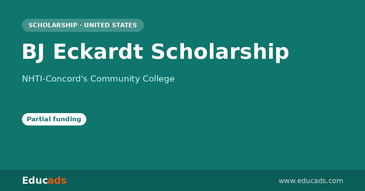 BJ Eckardt Scholarship scholarship