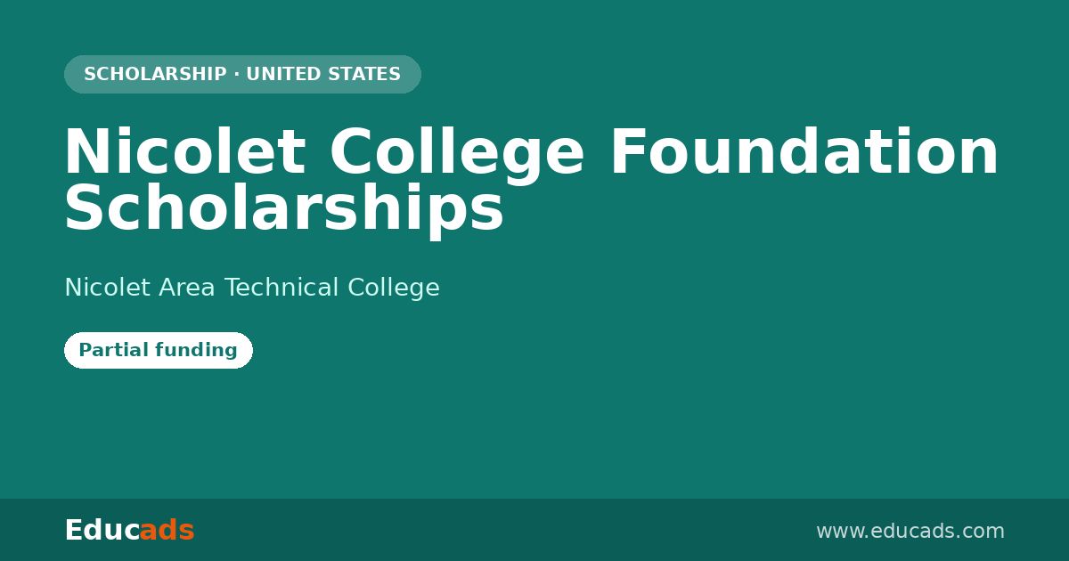 Nicolet College Foundation Scholarships scholarship