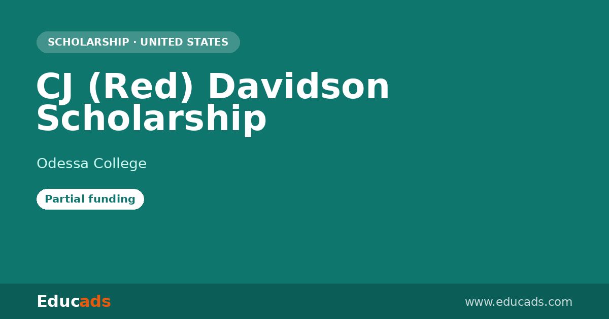 CJ (Red) Davidson Scholarship scholarship