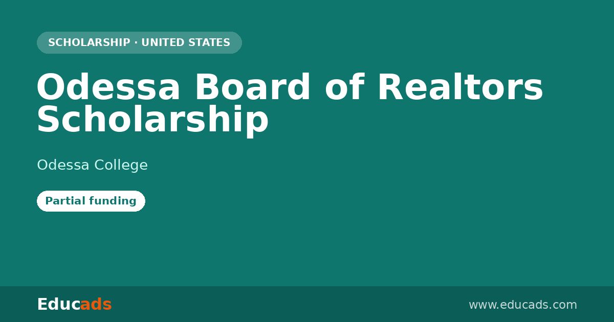 Odessa Board of Realtors Scholarship scholarship