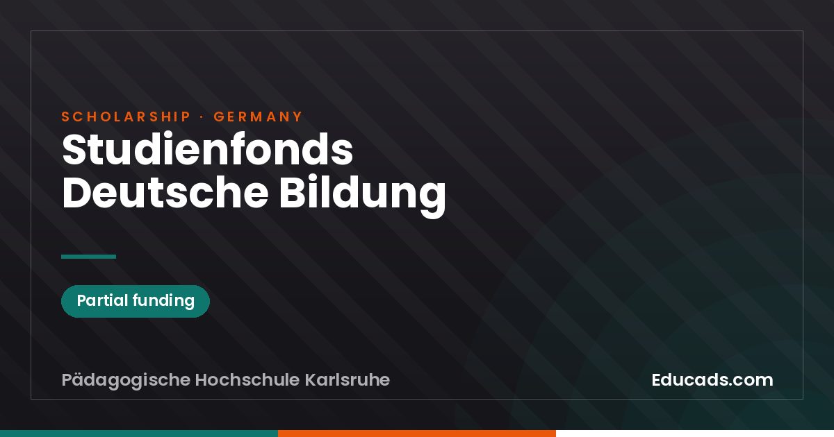 Studienfonds Deutsche Bildung scholarship