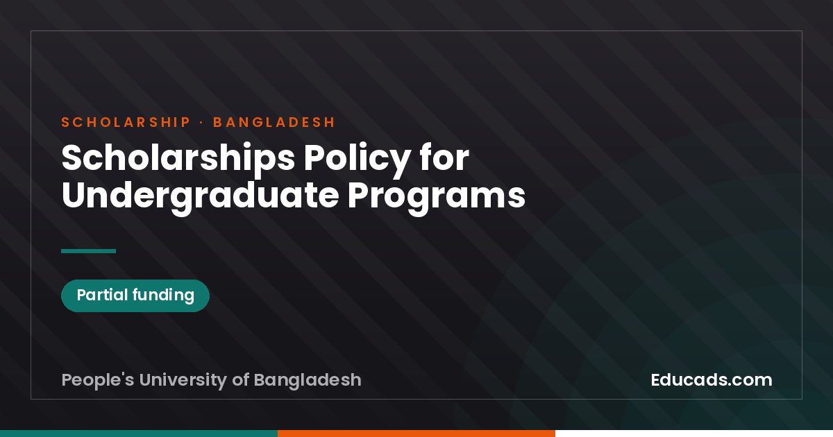 Scholarships Policy for Undergraduate Programs scholarship
