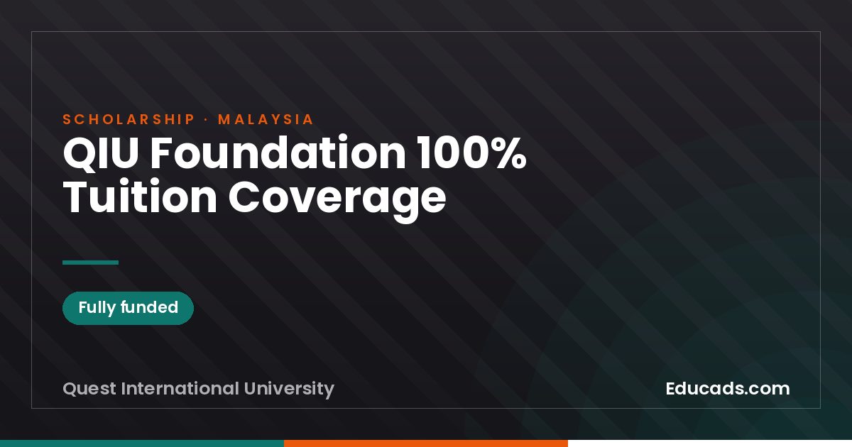 QIU Foundation 100% Tuition Coverage scholarship