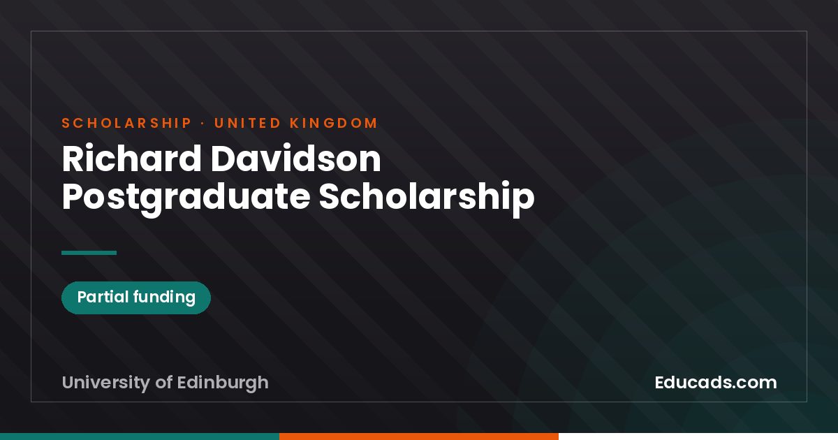 Richard Davidson Postgraduate Scholarship scholarship