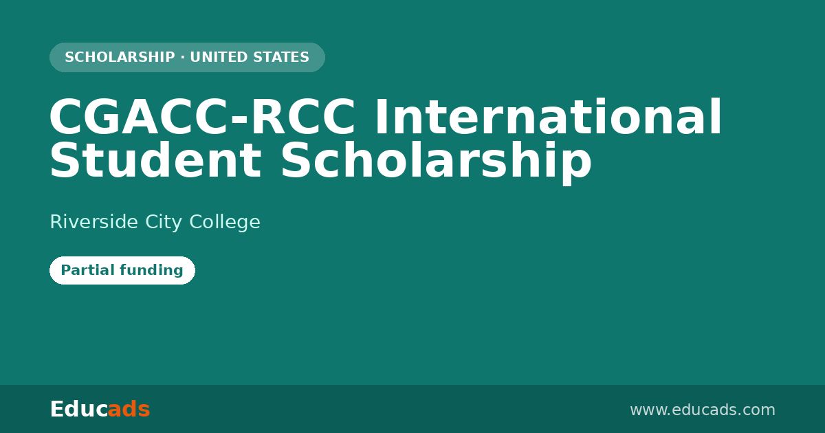 CGACC-RCC International Student Scholarship scholarship