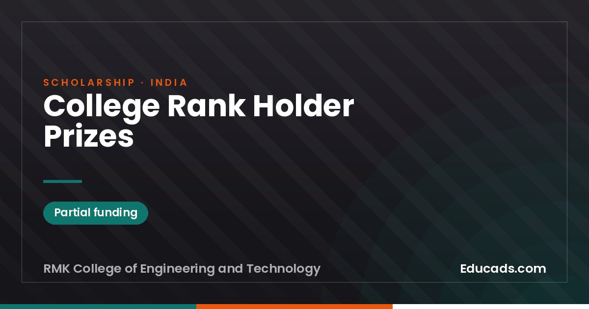 College Rank Holder Prizes scholarship