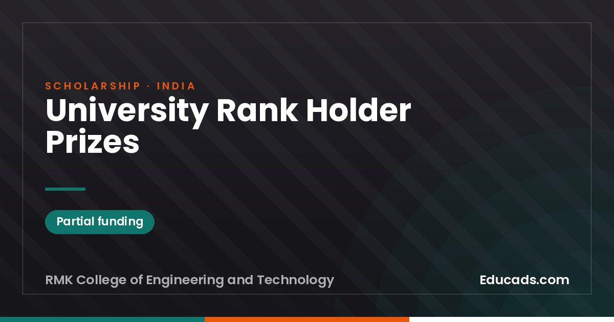 University Rank Holder Prizes scholarship