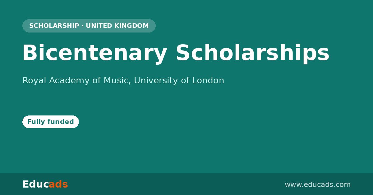 Bicentenary Scholarships scholarship