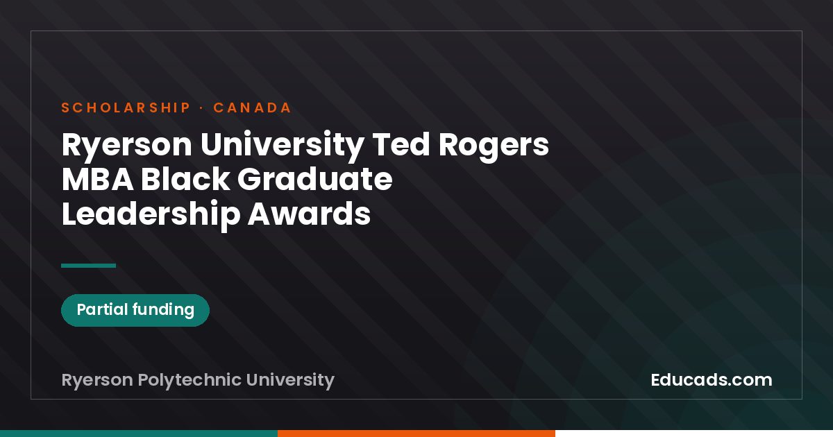 Ryerson University Ted Rogers MBA Black Graduate Leadership Awards scholarship
