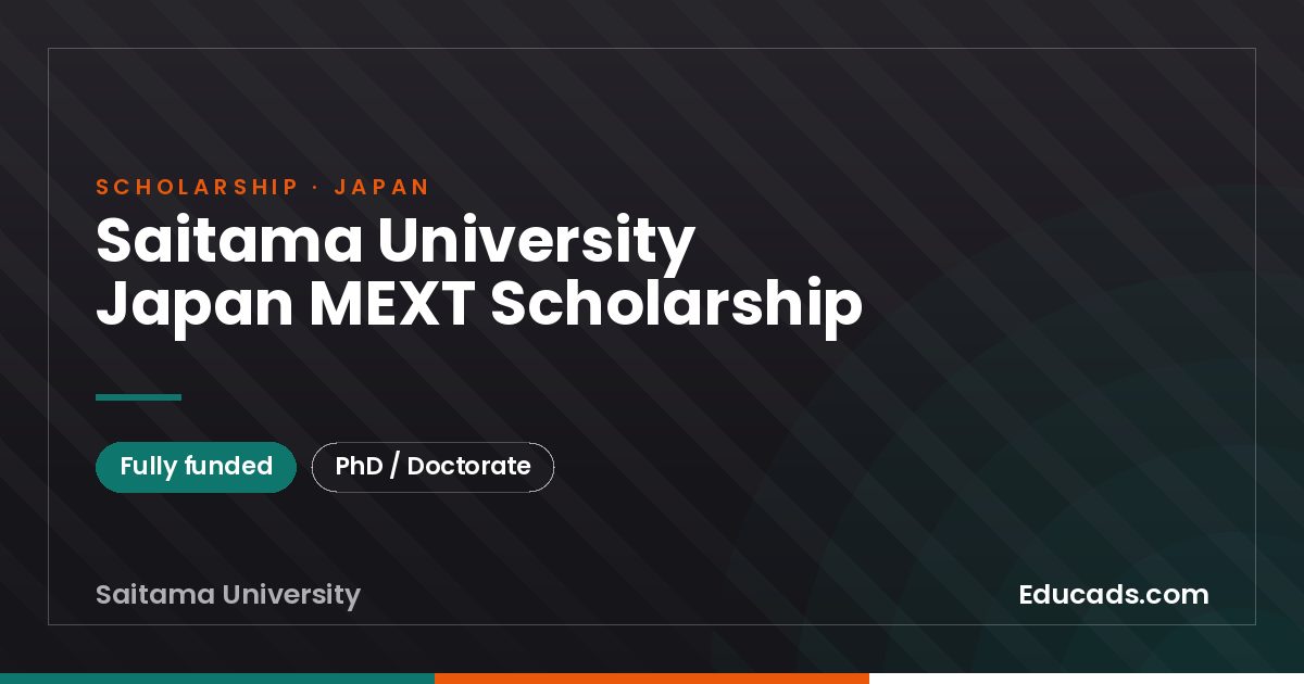 Saitama University Japan MEXT Scholarship scholarship