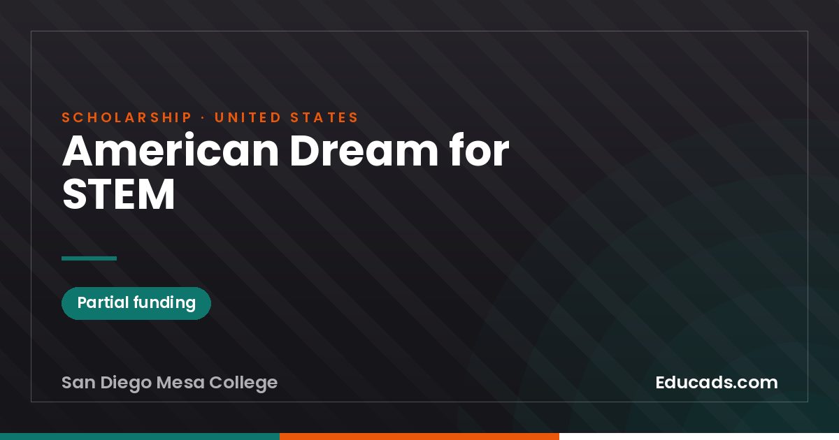 American Dream for STEM scholarship
