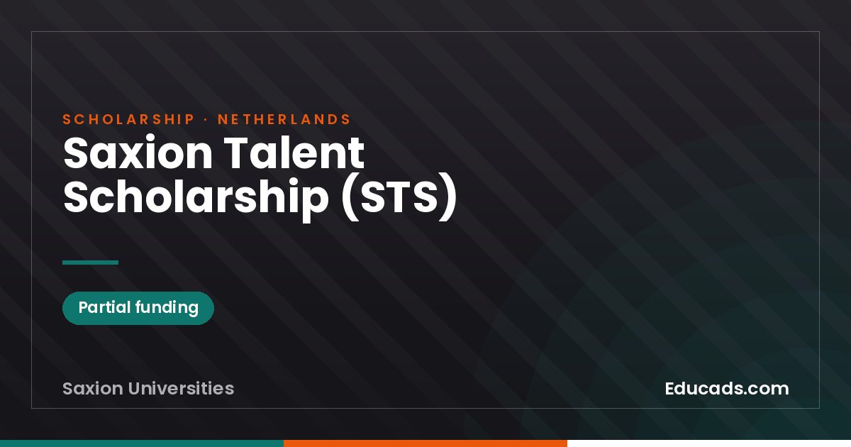 Saxion Talent Scholarship (STS) scholarship