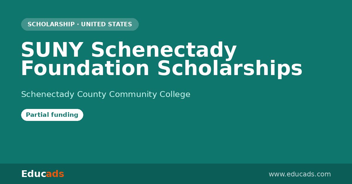 SUNY Schenectady Foundation Scholarships scholarship