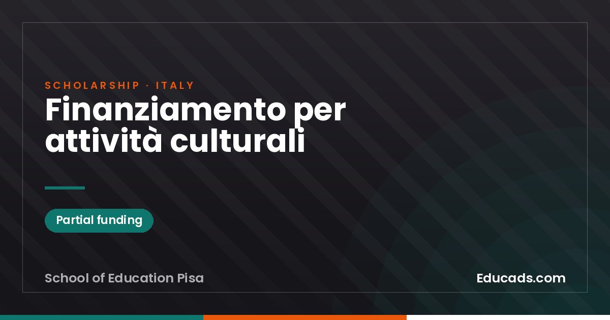 Finanziamento per attività culturali scholarship