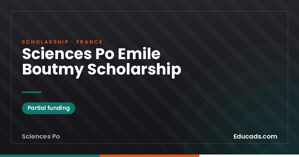 Sciences Po Emile Boutmy Scholarship scholarship