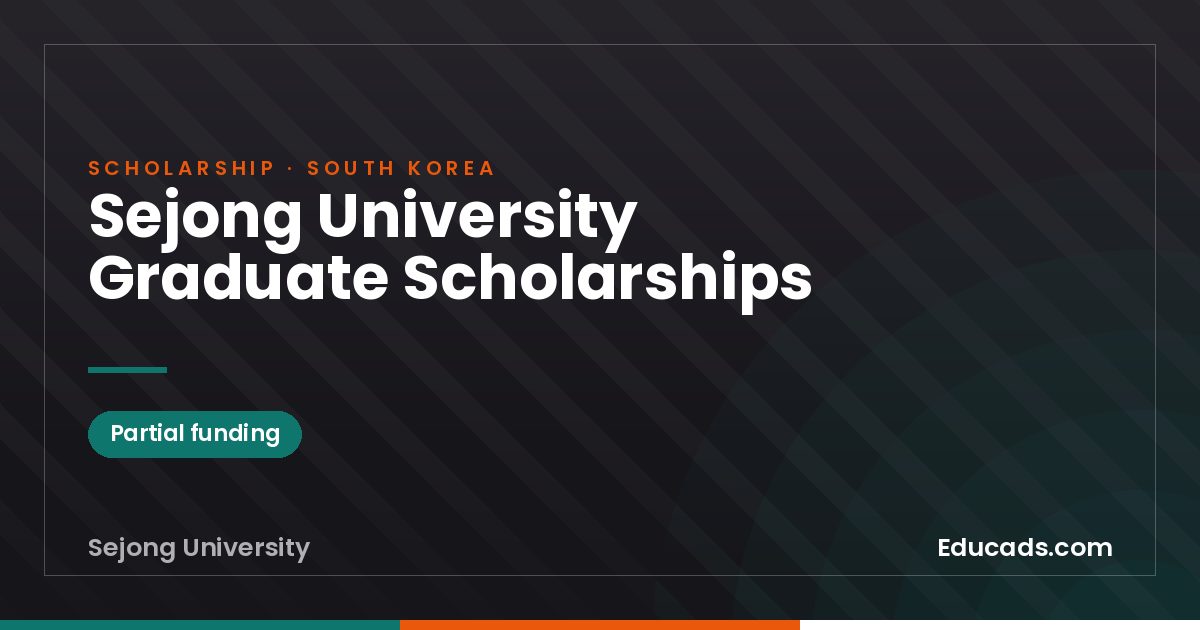 Sejong University Graduate Scholarships scholarship