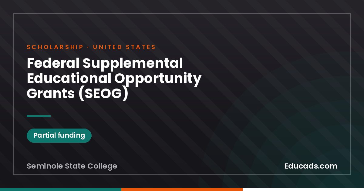 Federal Supplemental Educational Opportunity Grants (SEOG) scholarship