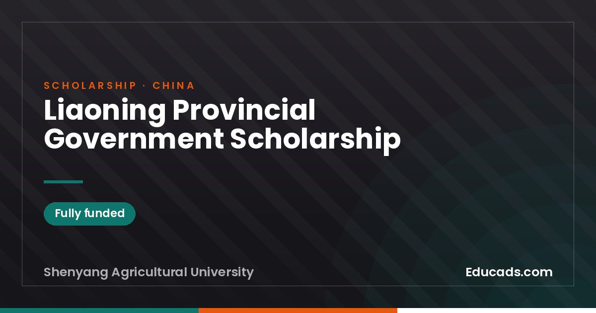 Liaoning Provincial Government Scholarship scholarship