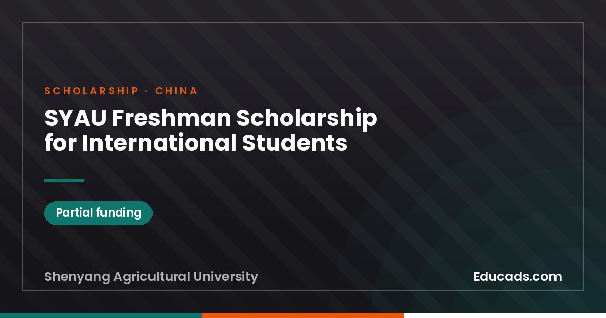 SYAU Freshman Scholarship for International Students scholarship