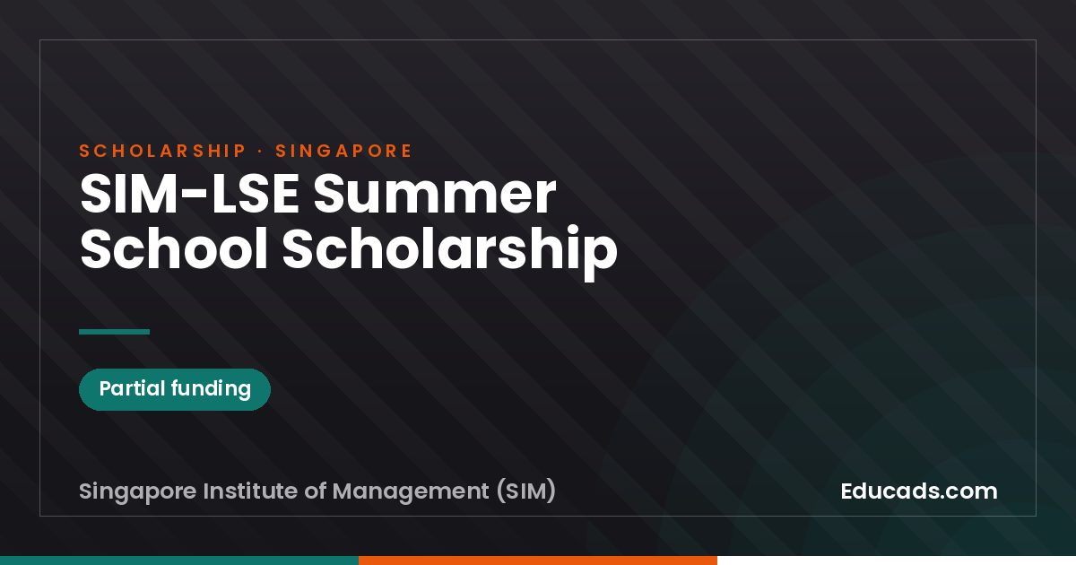SIM-LSE Summer School Scholarship scholarship