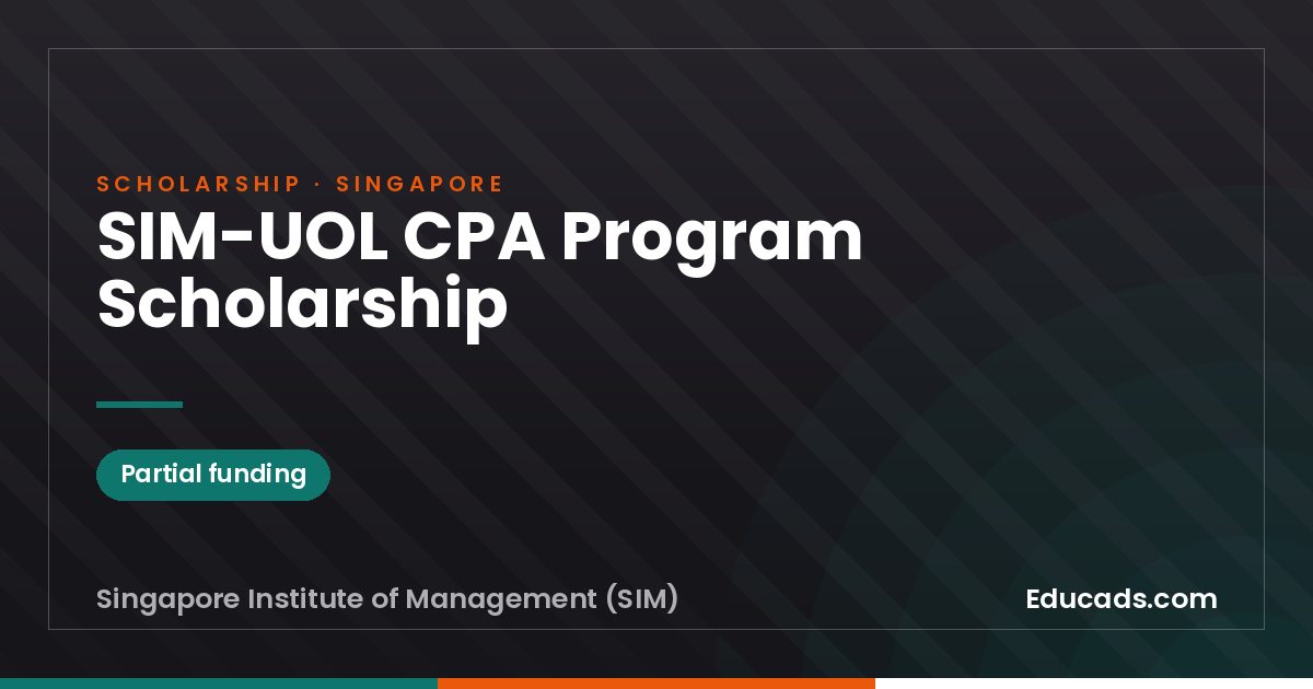 SIM-UOL CPA Program Scholarship scholarship