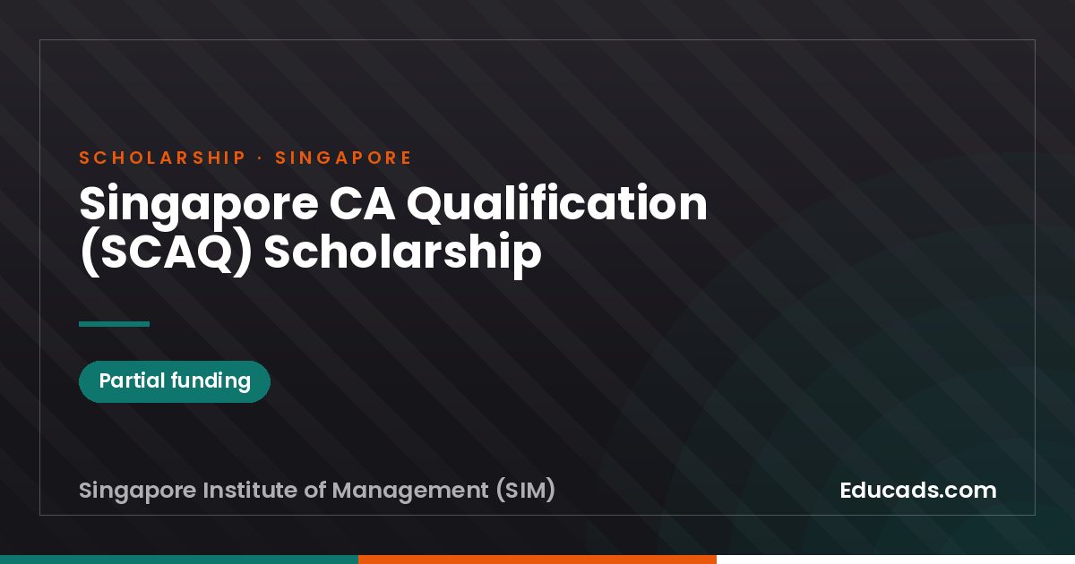 Singapore CA Qualification (SCAQ) Scholarship scholarship