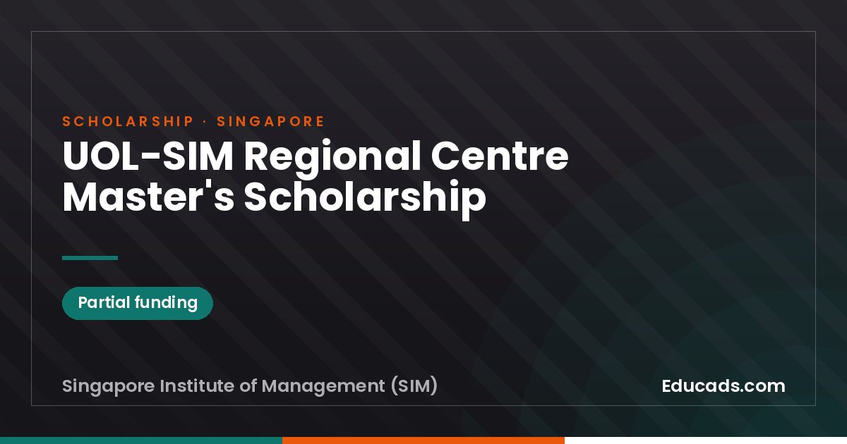 UOL-SIM Regional Centre Master's Scholarship scholarship