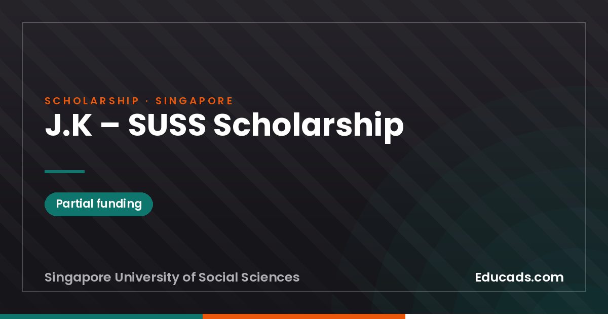 J.K – SUSS Scholarship scholarship