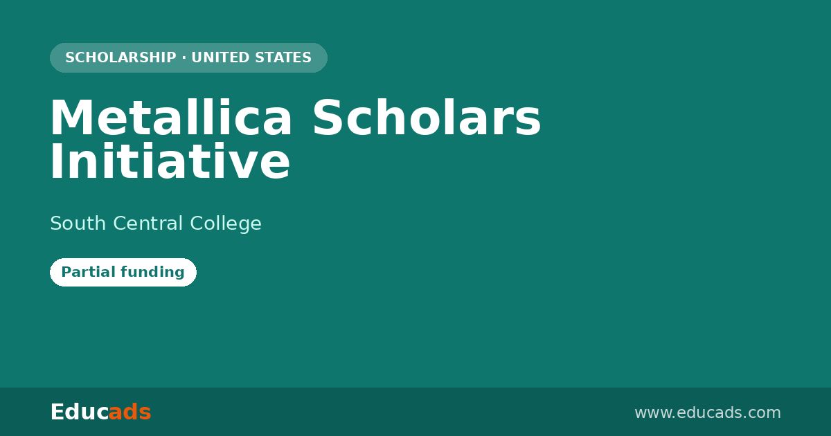 Metallica Scholars Initiative scholarship