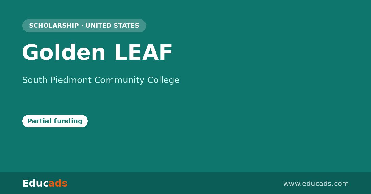 Golden LEAF scholarship